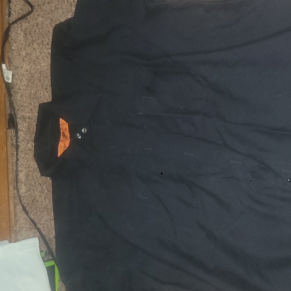 RED KAP Black button up work shirt - Picture 2 of 6